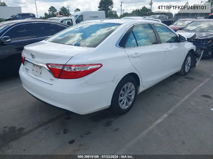 2015 Toyota Camry Le VIN: 4T1BF1FK0FU489101 Lot: 39915188