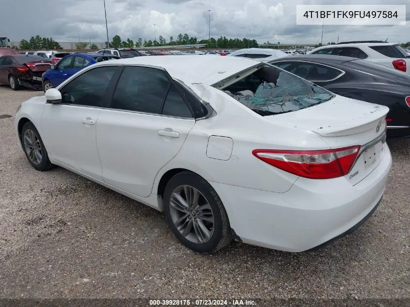 2015 Toyota Camry Se VIN: 4T1BF1FK9FU497584 Lot: 39928175