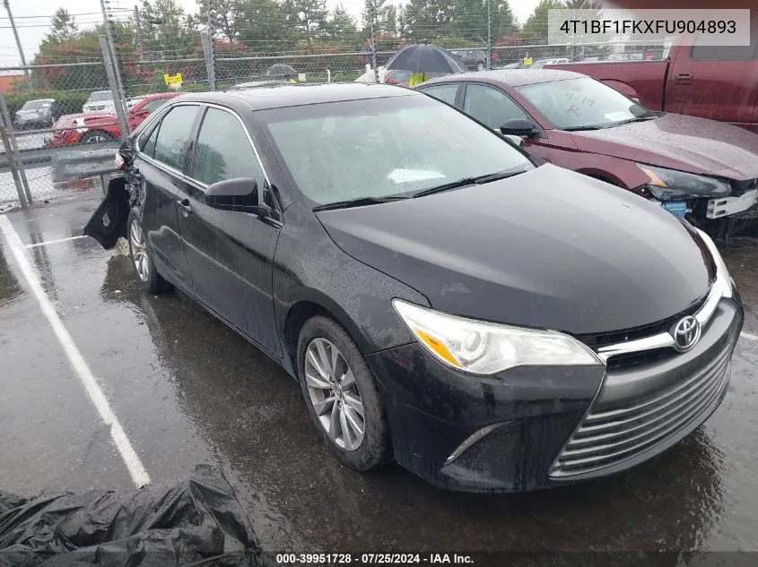 2015 Toyota Camry Le/Se/Xle/Xse VIN: 4T1BF1FKXFU904893 Lot: 39951728