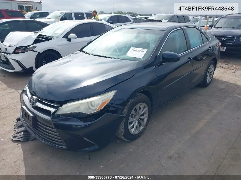 2015 Toyota Camry Le VIN: 4T4BF1FK9FR448648 Lot: 39965770