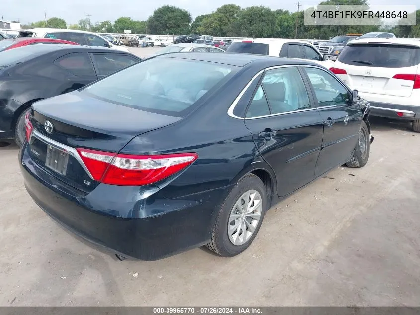 2015 Toyota Camry Le VIN: 4T4BF1FK9FR448648 Lot: 39965770