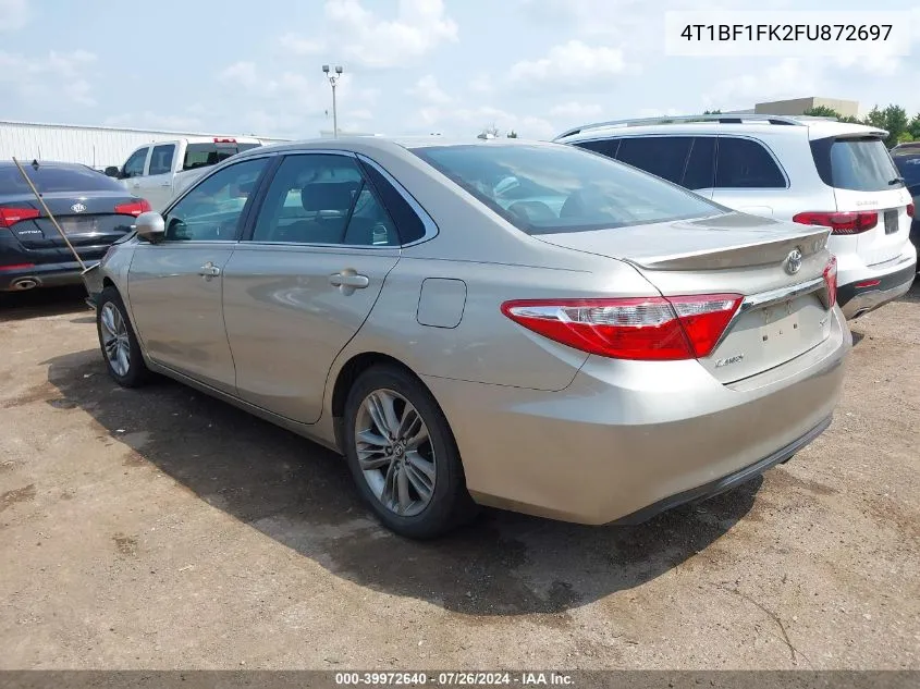 2015 Toyota Camry Le/Se/Xle/Xse VIN: 4T1BF1FK2FU872697 Lot: 39972640