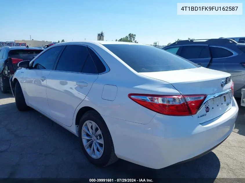 2015 Toyota Camry Hybrid Le VIN: 4T1BD1FK9FU162587 Lot: 39991681