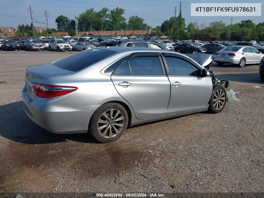 2015 Toyota Camry Xle VIN: 4T1BF1FK9FU978631 Lot: 40002695