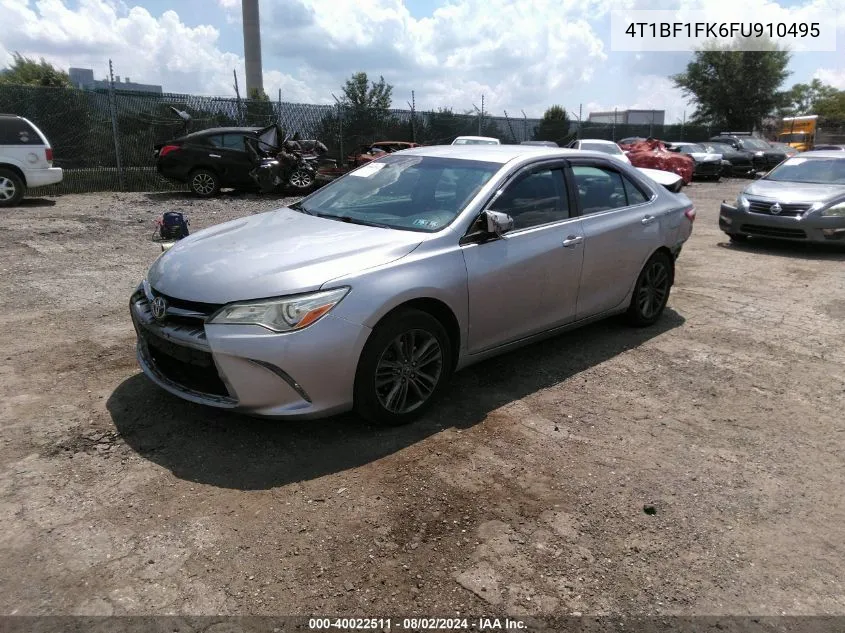 2015 Toyota Camry Se VIN: 4T1BF1FK6FU910495 Lot: 40022511