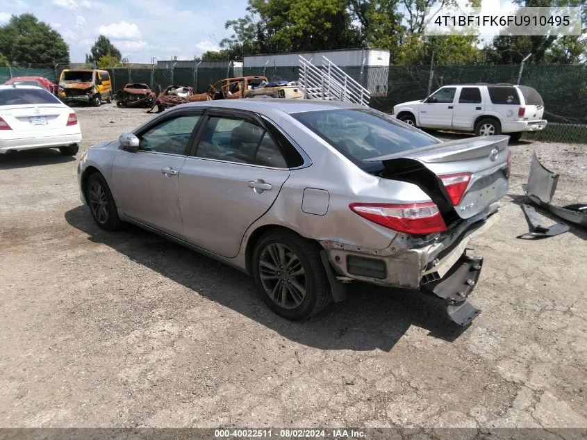 2015 Toyota Camry Se VIN: 4T1BF1FK6FU910495 Lot: 40022511