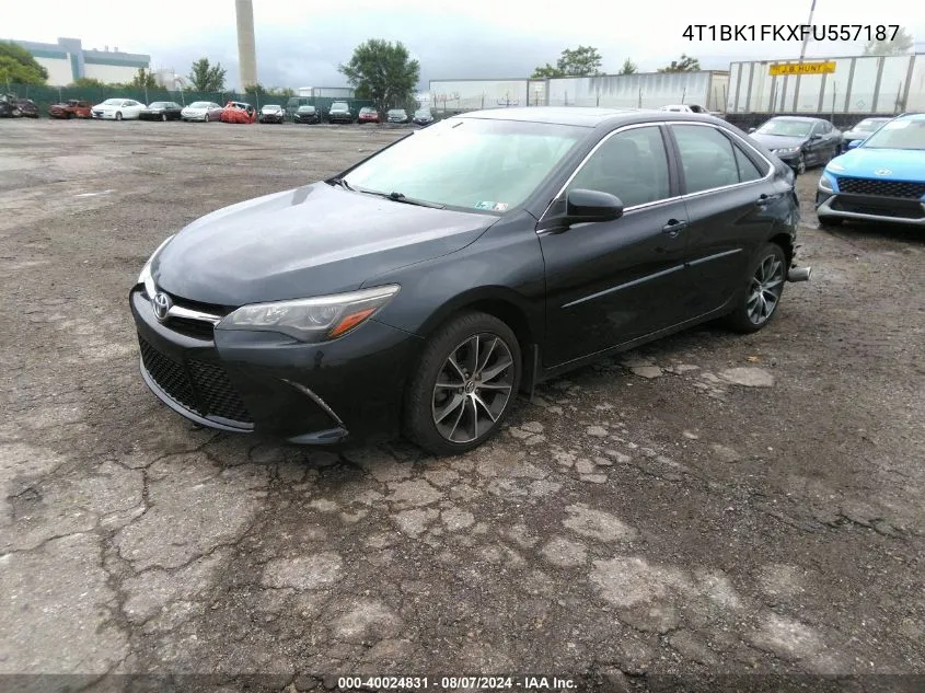 2015 Toyota Camry Xse V6 VIN: 4T1BK1FKXFU557187 Lot: 40024831