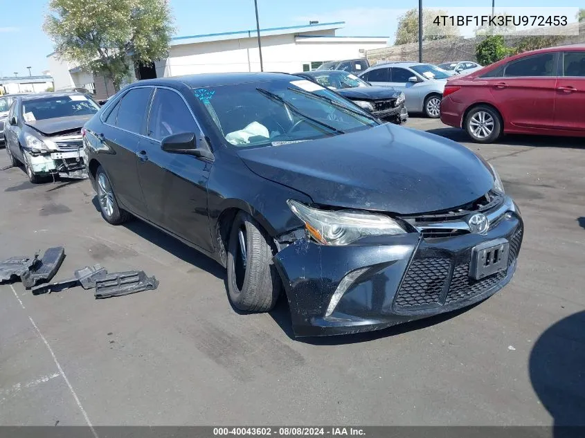 2015 Toyota Camry Se VIN: 4T1BF1FK3FU972453 Lot: 40043602