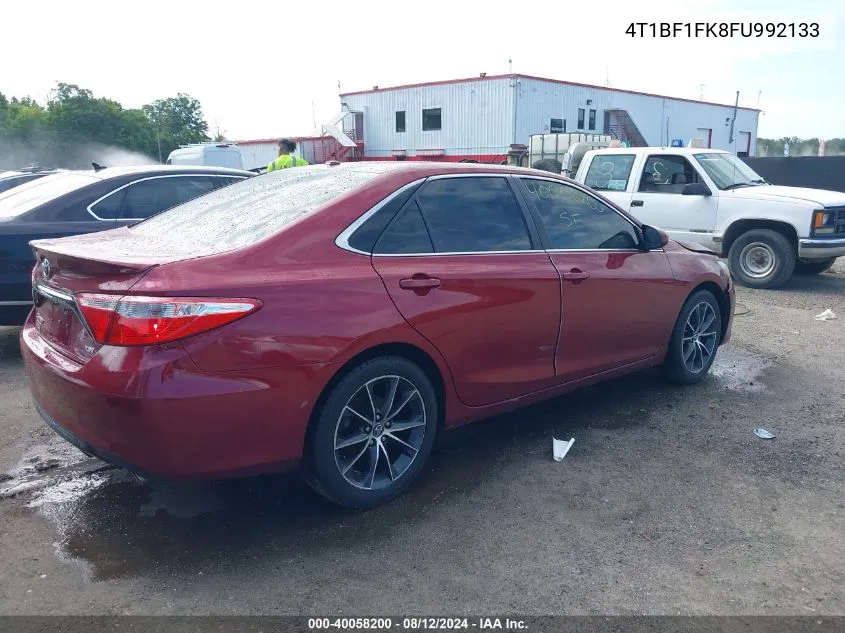 2015 Toyota Camry Xse VIN: 4T1BF1FK8FU992133 Lot: 40058200