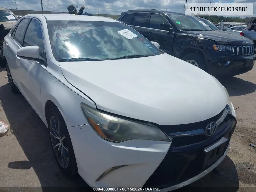 2015 Toyota Camry Xse VIN: 4T1BF1FK4FU019881 Lot: 40090801