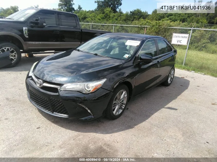 2015 Toyota Camry Se VIN: 4T1BF1FK3FU041936 Lot: 40099410