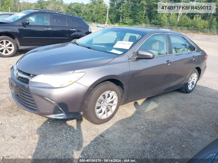 2015 Toyota Camry Le VIN: 4T4BF1FK8FR459012 Lot: 40100370