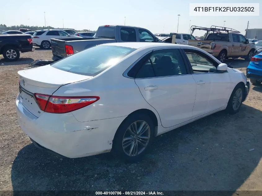 4T1BF1FK2FU032502 2015 Toyota Camry Se