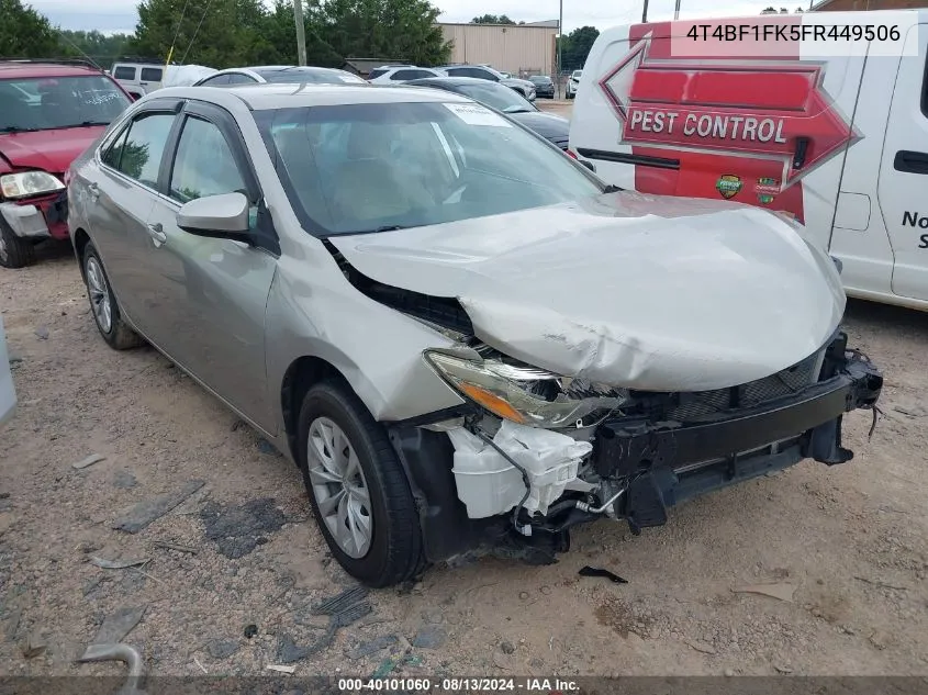 4T4BF1FK5FR449506 2015 Toyota Camry Le