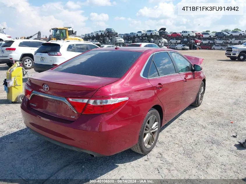 4T1BF1FK3FU914942 2015 Toyota Camry Se