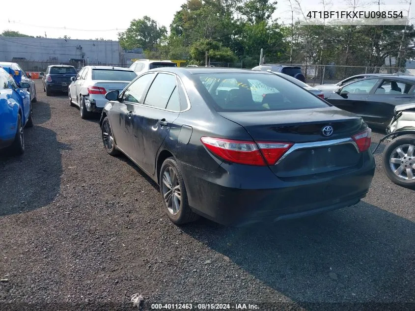 2015 Toyota Camry Se VIN: 4T1BF1FKXFU098554 Lot: 40112463