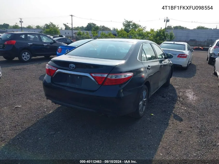 2015 Toyota Camry Se VIN: 4T1BF1FKXFU098554 Lot: 40112463