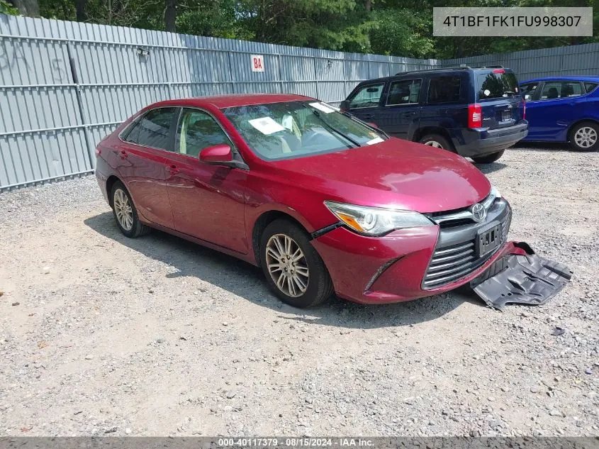 2015 Toyota Camry Le VIN: 4T1BF1FK1FU998307 Lot: 40117379