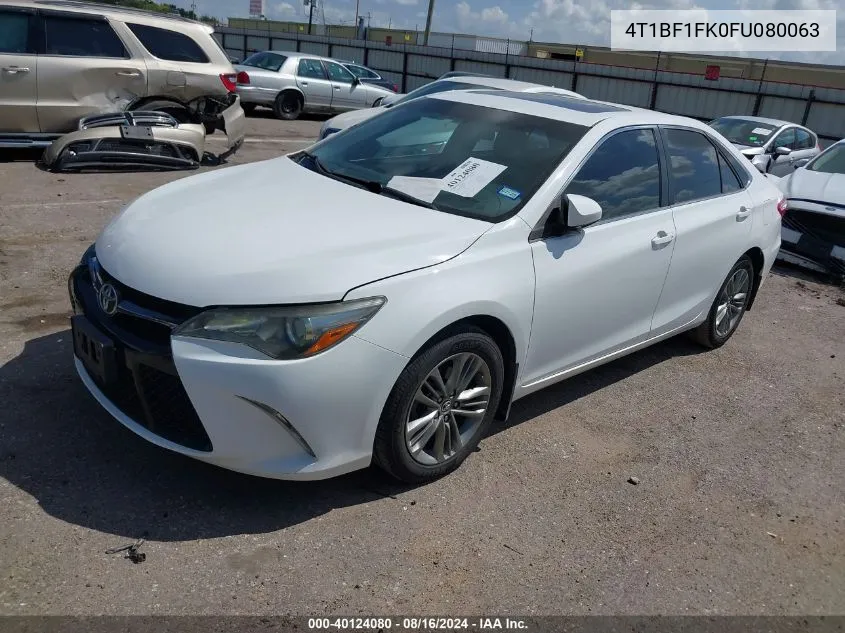 2015 Toyota Camry Se VIN: 4T1BF1FK0FU080063 Lot: 40124080