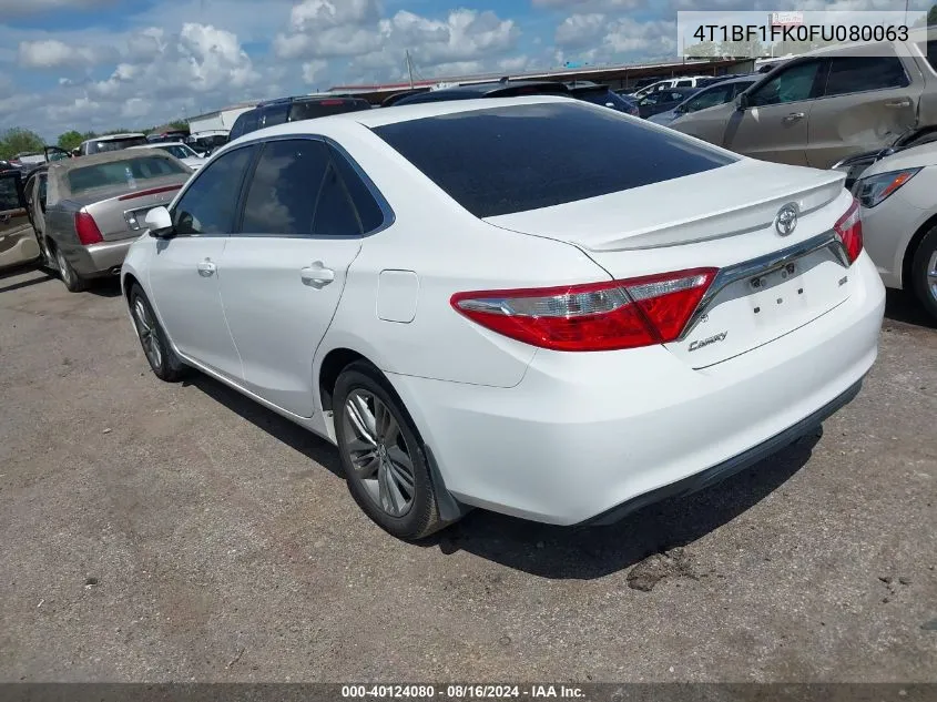 2015 Toyota Camry Se VIN: 4T1BF1FK0FU080063 Lot: 40124080