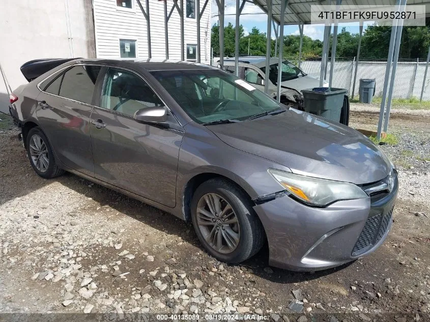 2015 Toyota Camry Se VIN: 4T1BF1FK9FU952871 Lot: 40135089