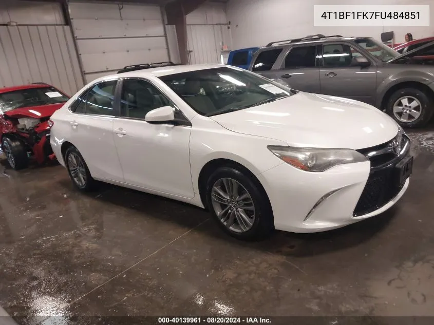 2015 Toyota Camry Se VIN: 4T1BF1FK7FU484851 Lot: 40139961