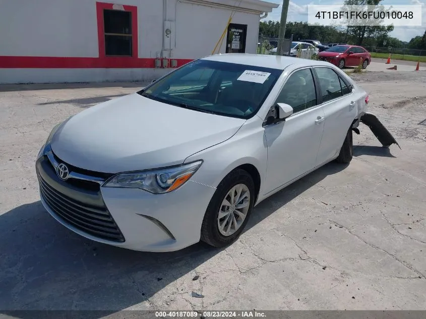 2015 Toyota Camry Le VIN: 4T1BF1FK6FU010048 Lot: 40187089