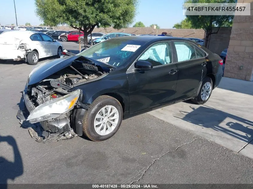 2015 Toyota Camry Le VIN: 4T4BF1FK4FR455457 Lot: 40187428