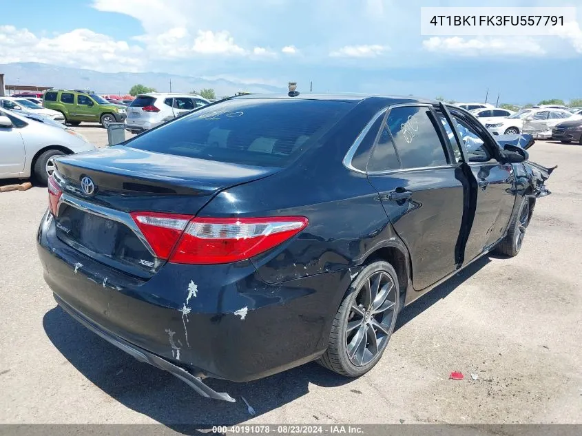 2015 Toyota Camry Xse V6 VIN: 4T1BK1FK3FU557791 Lot: 40191078