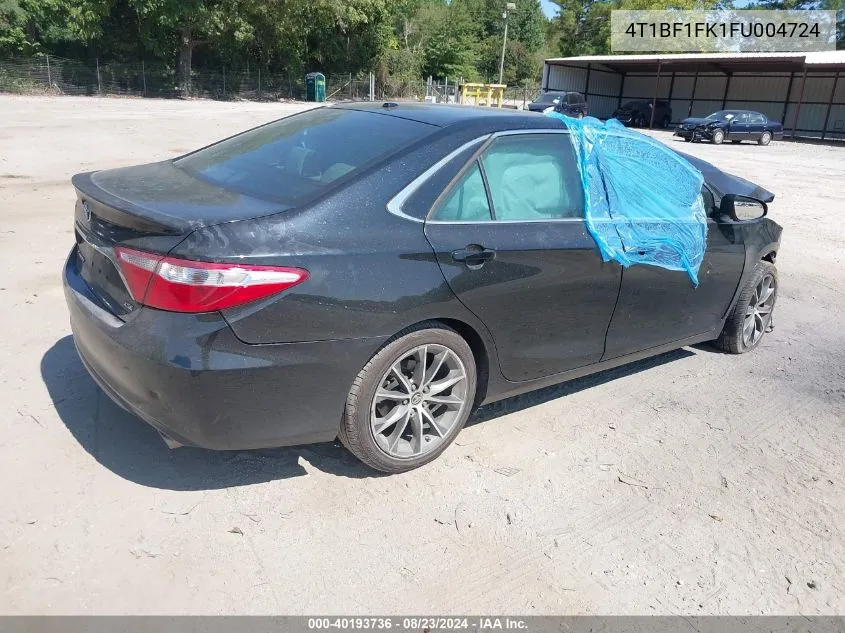 2015 Toyota Camry Xse VIN: 4T1BF1FK1FU004724 Lot: 40193736