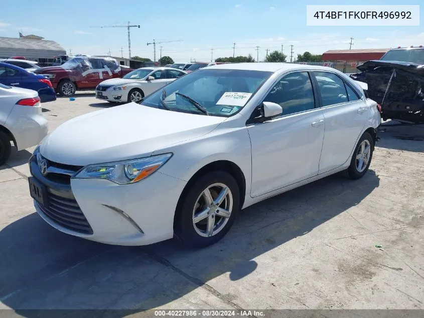 4T4BF1FK0FR496992 2015 Toyota Camry Le