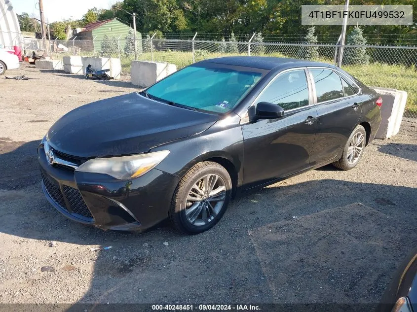 2015 Toyota Camry Se VIN: 4T1BF1FK0FU499532 Lot: 40248451