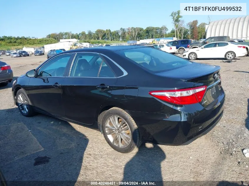 2015 Toyota Camry Se VIN: 4T1BF1FK0FU499532 Lot: 40248451