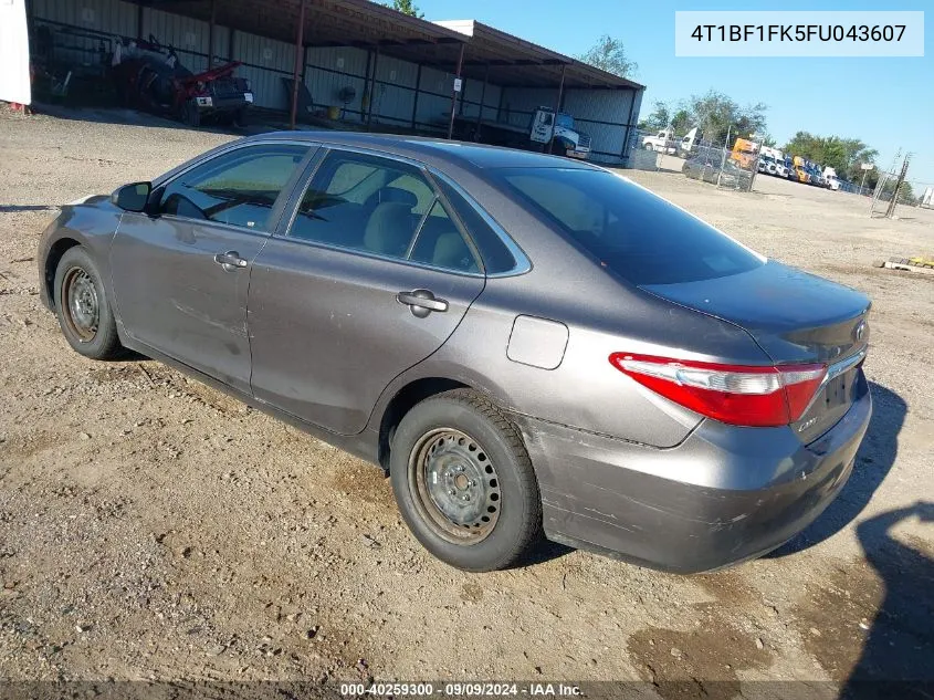 2015 Toyota Camry Le VIN: 4T1BF1FK5FU043607 Lot: 40259300