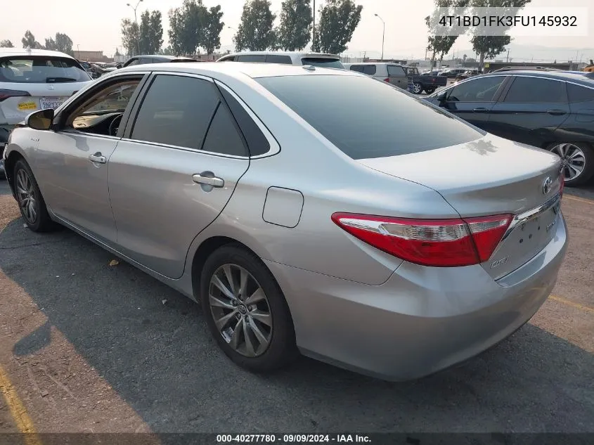 2015 Toyota Camry Hybrid Xle VIN: 4T1BD1FK3FU145932 Lot: 40277780