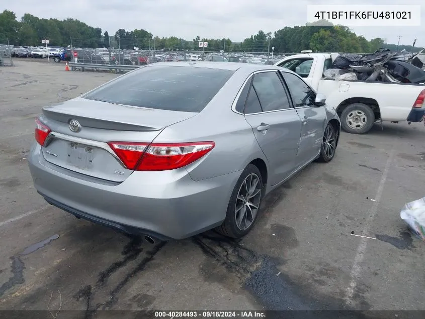 2015 Toyota Camry Xse VIN: 4T1BF1FK6FU481021 Lot: 40284493