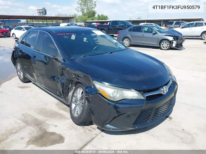 2015 Toyota Camry Se VIN: 4T1BF1FK3FU950579 Lot: 40293610