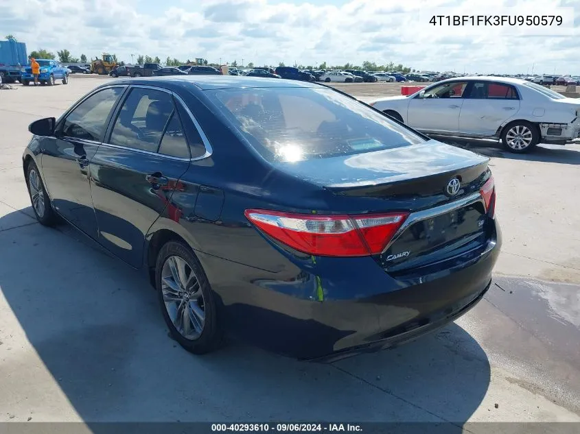 2015 Toyota Camry Se VIN: 4T1BF1FK3FU950579 Lot: 40293610