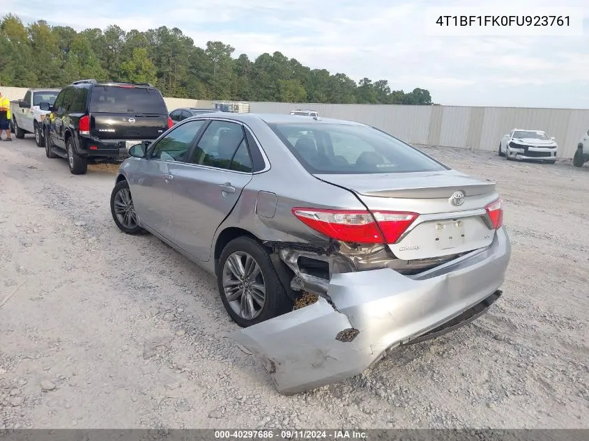 2015 Toyota Camry Le/Xle/Se/Xse VIN: 4T1BF1FK0FU923761 Lot: 40297686