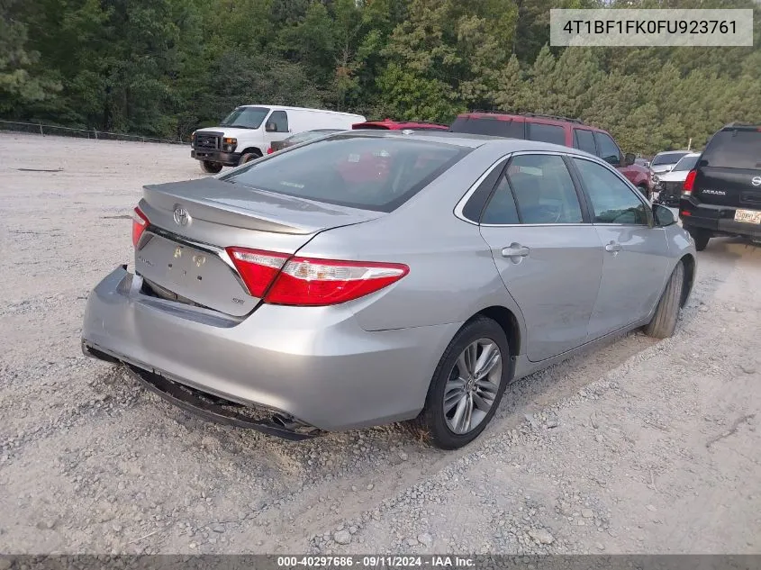 2015 Toyota Camry Le/Xle/Se/Xse VIN: 4T1BF1FK0FU923761 Lot: 40297686