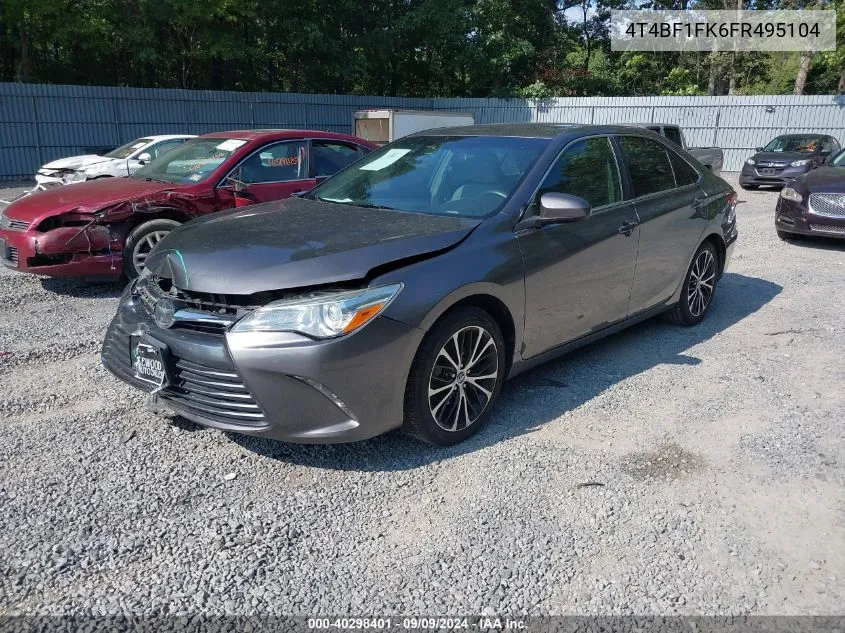 2015 Toyota Camry Le VIN: 4T4BF1FK6FR495104 Lot: 40298401