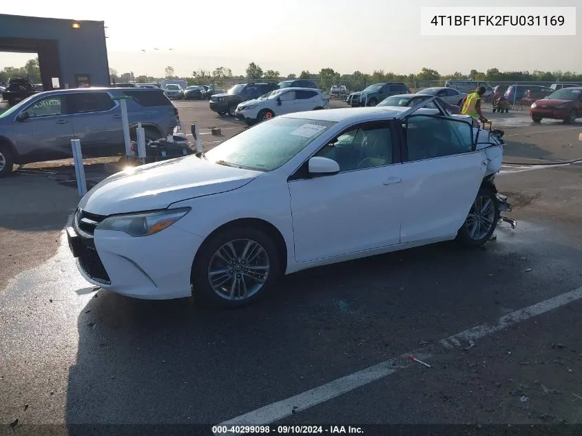 2015 Toyota Camry Se VIN: 4T1BF1FK2FU031169 Lot: 40299098