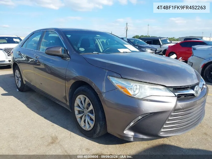 2015 Toyota Camry Le VIN: 4T4BF1FK9FR452263 Lot: 40309805