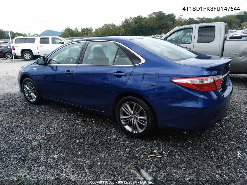 4T1BD1FK8FU147644 2015 Toyota Camry Hybrid Se