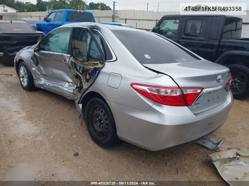 2015 Toyota Camry Le/Xle/Se/Xse VIN: 4T4BF1FK5FR493358 Lot: 40320720