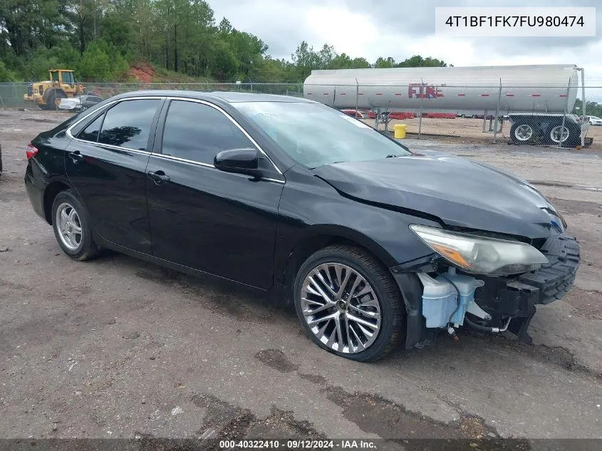 2015 Toyota Camry Se VIN: 4T1BF1FK7FU980474 Lot: 40322410