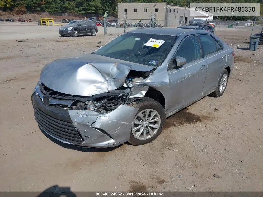 2015 Toyota Camry Le VIN: 4T4BF1FK4FR486370 Lot: 40324552