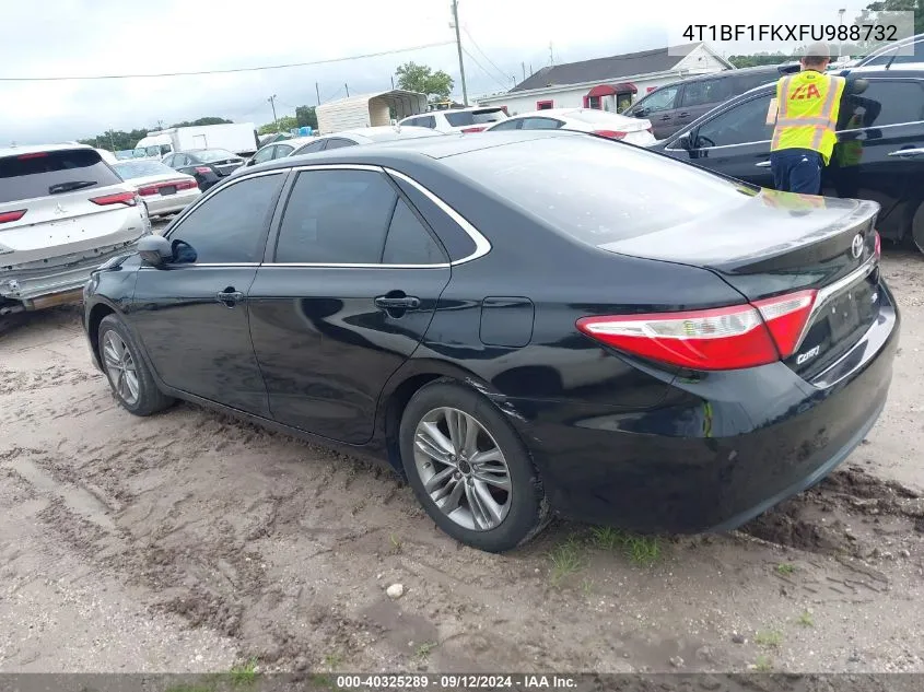 2015 Toyota Camry Le/Xle/Se/Xse VIN: 4T1BF1FKXFU988732 Lot: 40325289