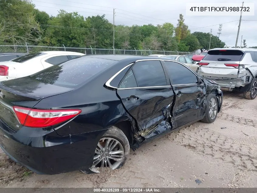 2015 Toyota Camry Le/Xle/Se/Xse VIN: 4T1BF1FKXFU988732 Lot: 40325289