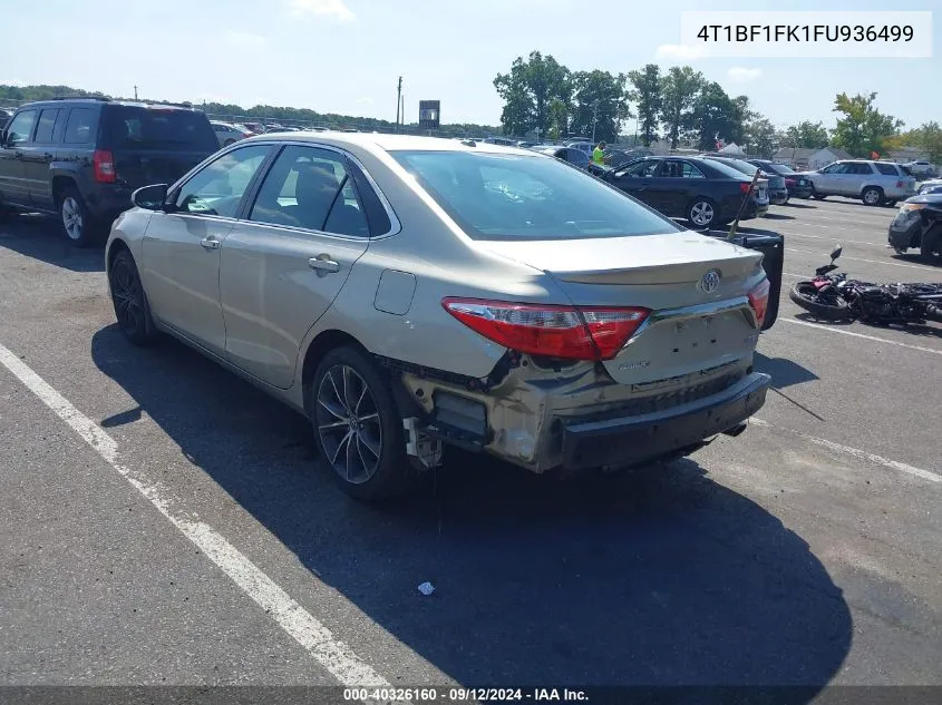 2015 Toyota Camry Le/Xle/Se/Xse VIN: 4T1BF1FK1FU936499 Lot: 40326160